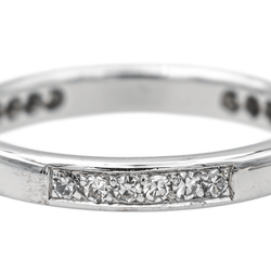 Bague Alliance en or blanc et diamants - Castafiore