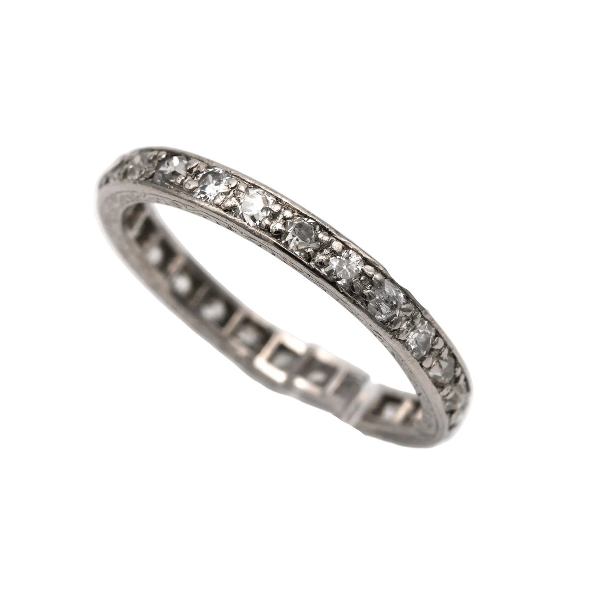 Bague Alliance en or blanc et diamants - Castafiore