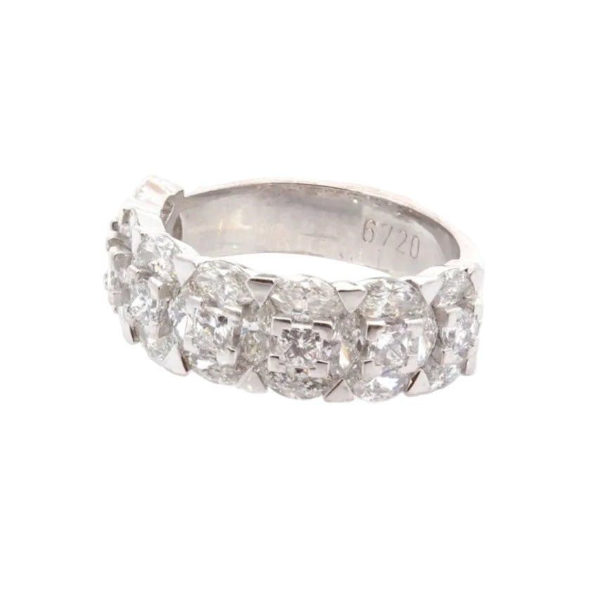 Bague Alliance en or blanc et diamants
