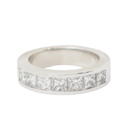 Bague Alliance en or blanc et diamants - Castafiore