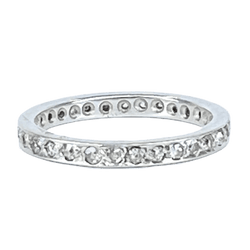 Bague Alliance en or blanc et diamants - Castafiore