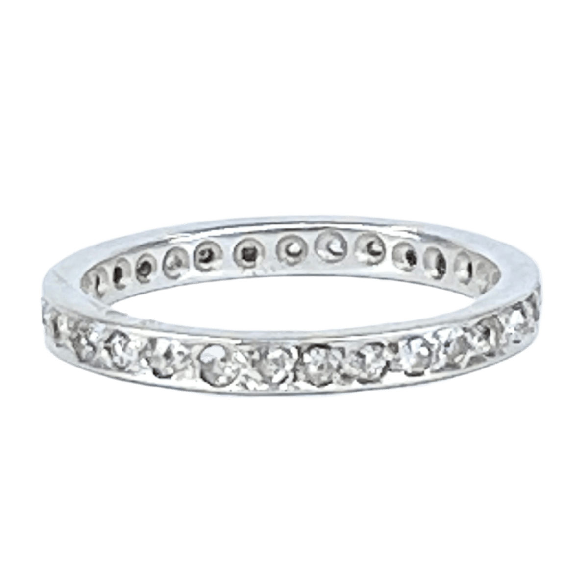 Bague Alliance en or blanc et diamants - Castafiore