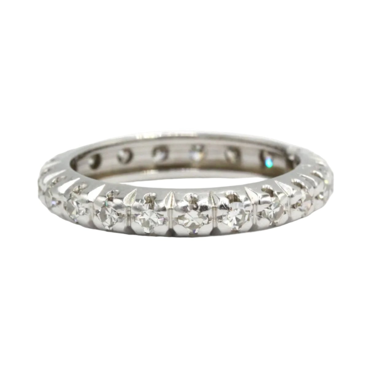 Bague Alliance en or blanc et diamants - Castafiore