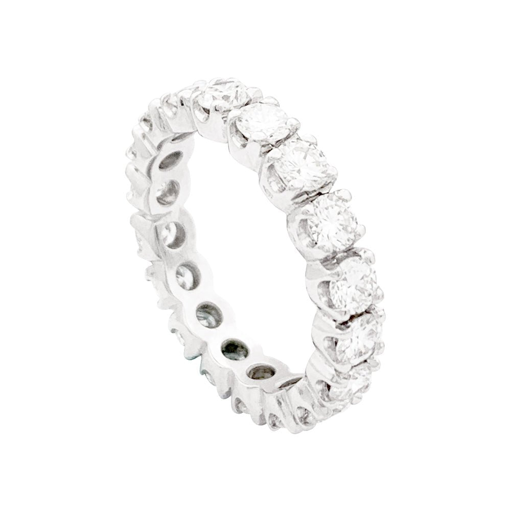 Bague Alliance en or blanc et diamants - Castafiore