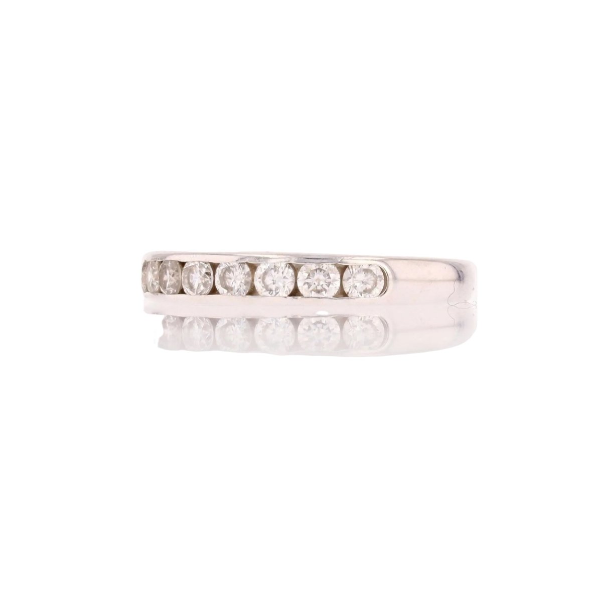 Bague Alliance en or blanc et diamants - Castafiore
