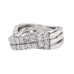 Bague Alliance en or blanc et diamants - Castafiore