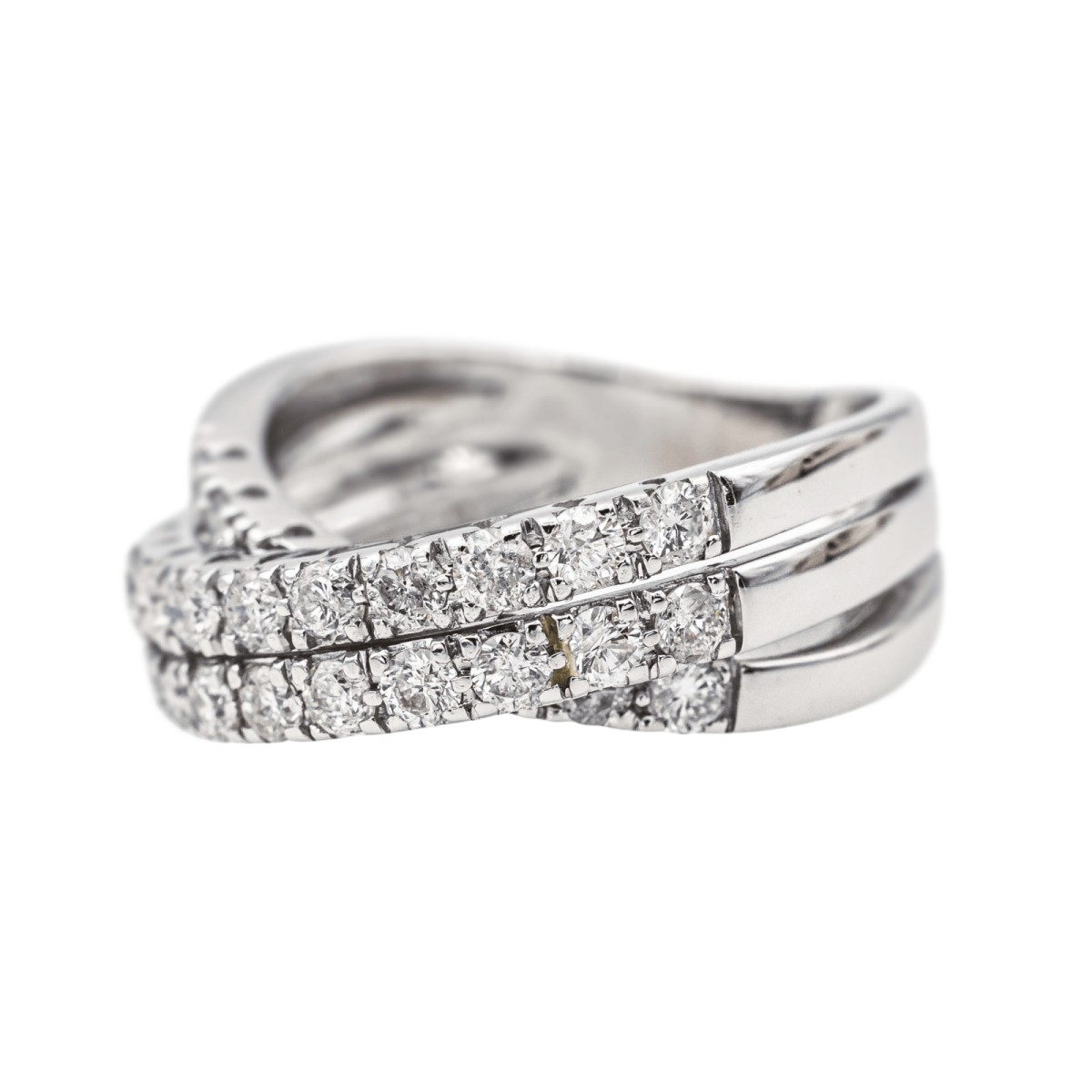 Bague Alliance en or blanc et diamants - Castafiore