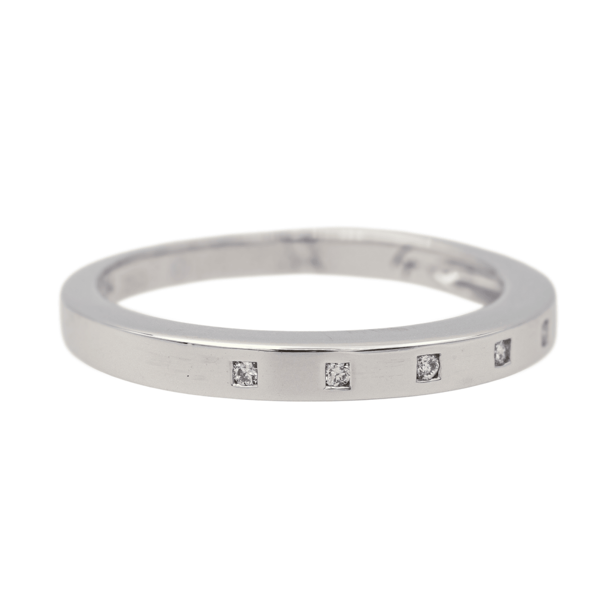 Bague Alliance en or blanc et diamants - Castafiore