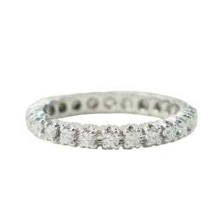 Bague Alliance en or blanc et diamants - Castafiore
