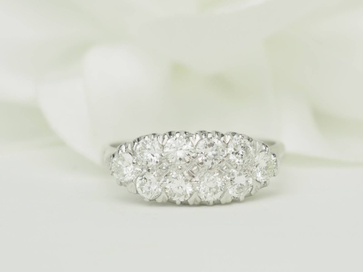 Bague Alliance en or blanc et diamants