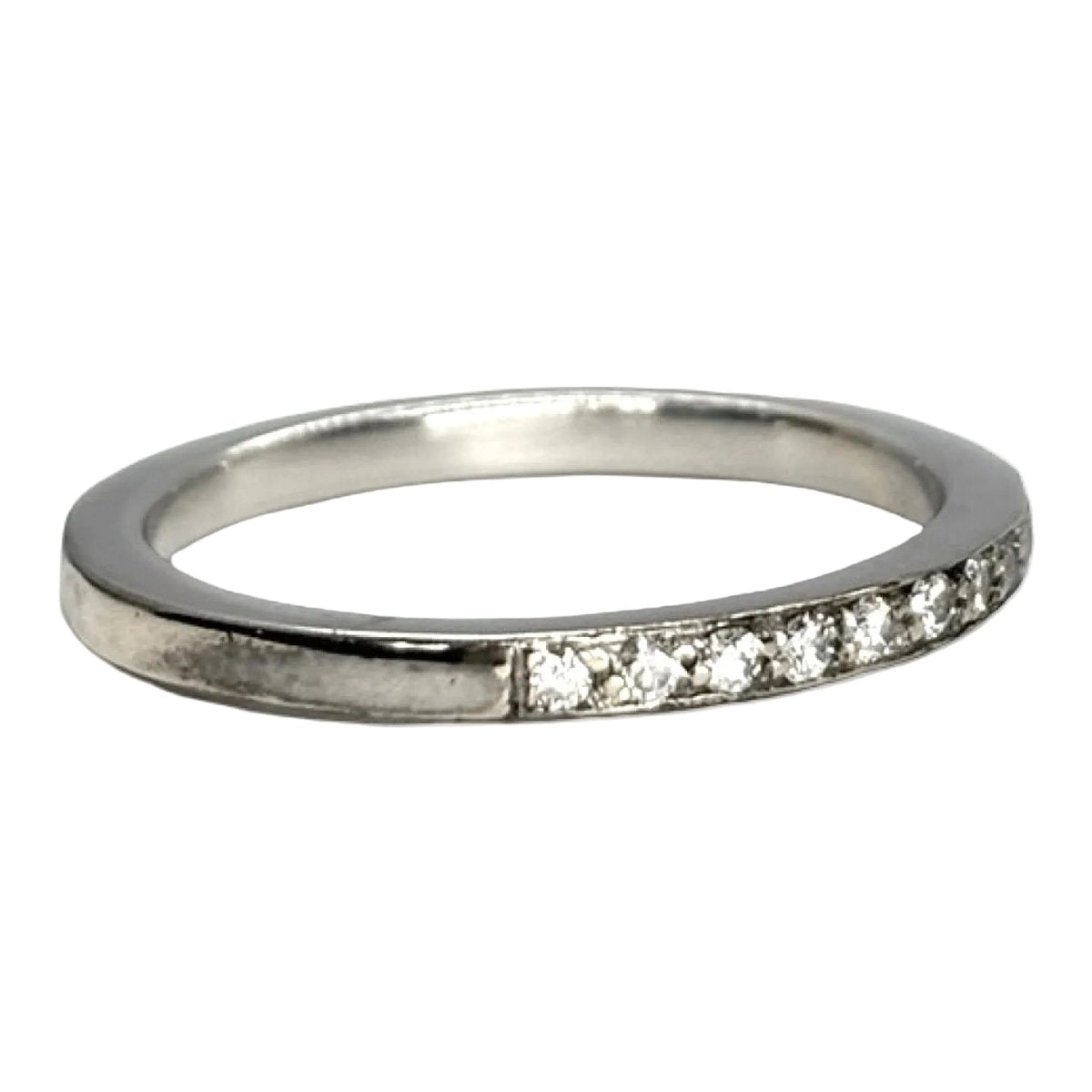 Bague Alliance en or blanc et diamants - Castafiore