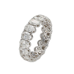 Bague Alliance en or blanc et diamants - Castafiore