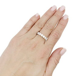 Bague Alliance en or blanc et diamants - Castafiore