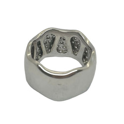 Bague Alliance en or blanc et diamants - Castafiore