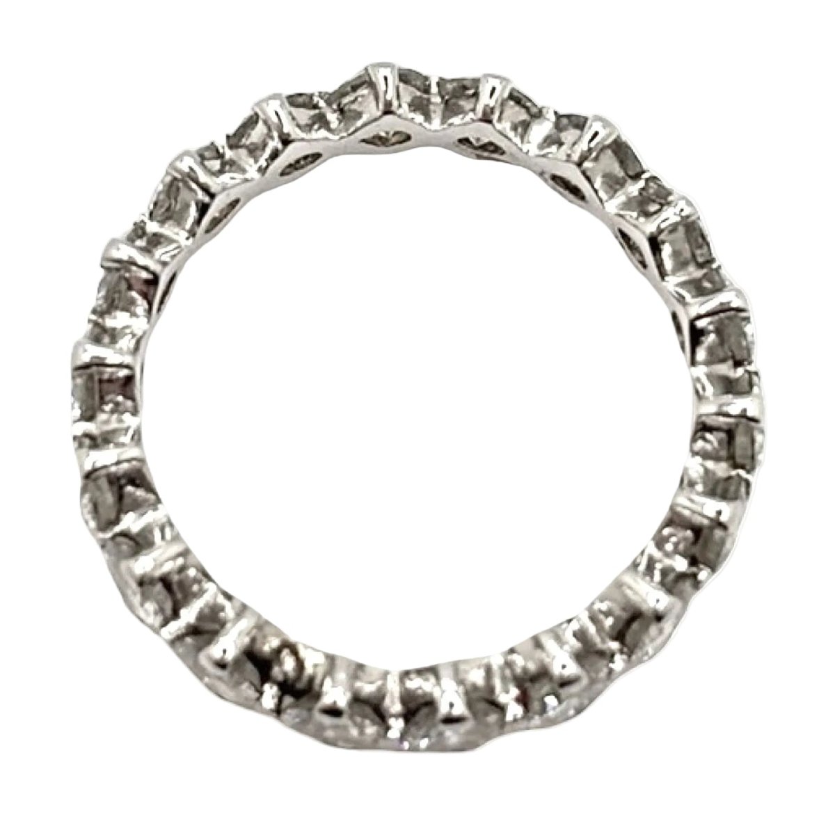 Bague Alliance en or blanc et diamants - Castafiore