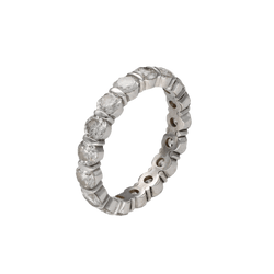 Bague Alliance en or blanc et diamants - Castafiore