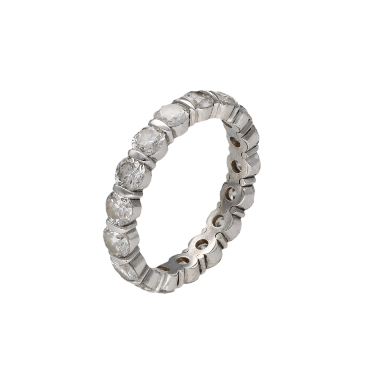 Bague Alliance en or blanc et diamants - Castafiore