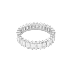 Bague Alliance en or blanc et diamants - Castafiore