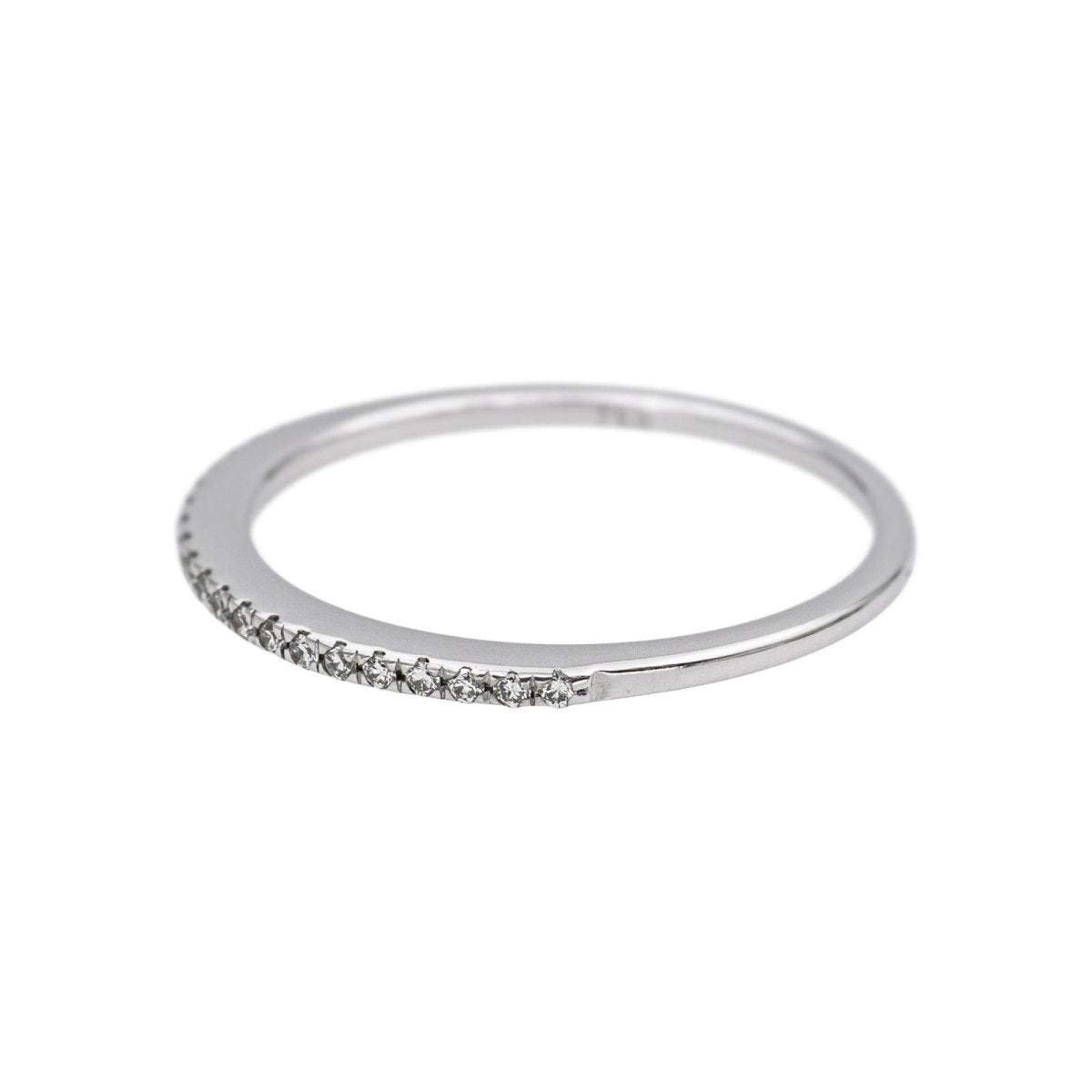 Bague Alliance en or blanc et diamants - Castafiore