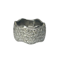 Bague Alliance en or blanc et diamants - Castafiore
