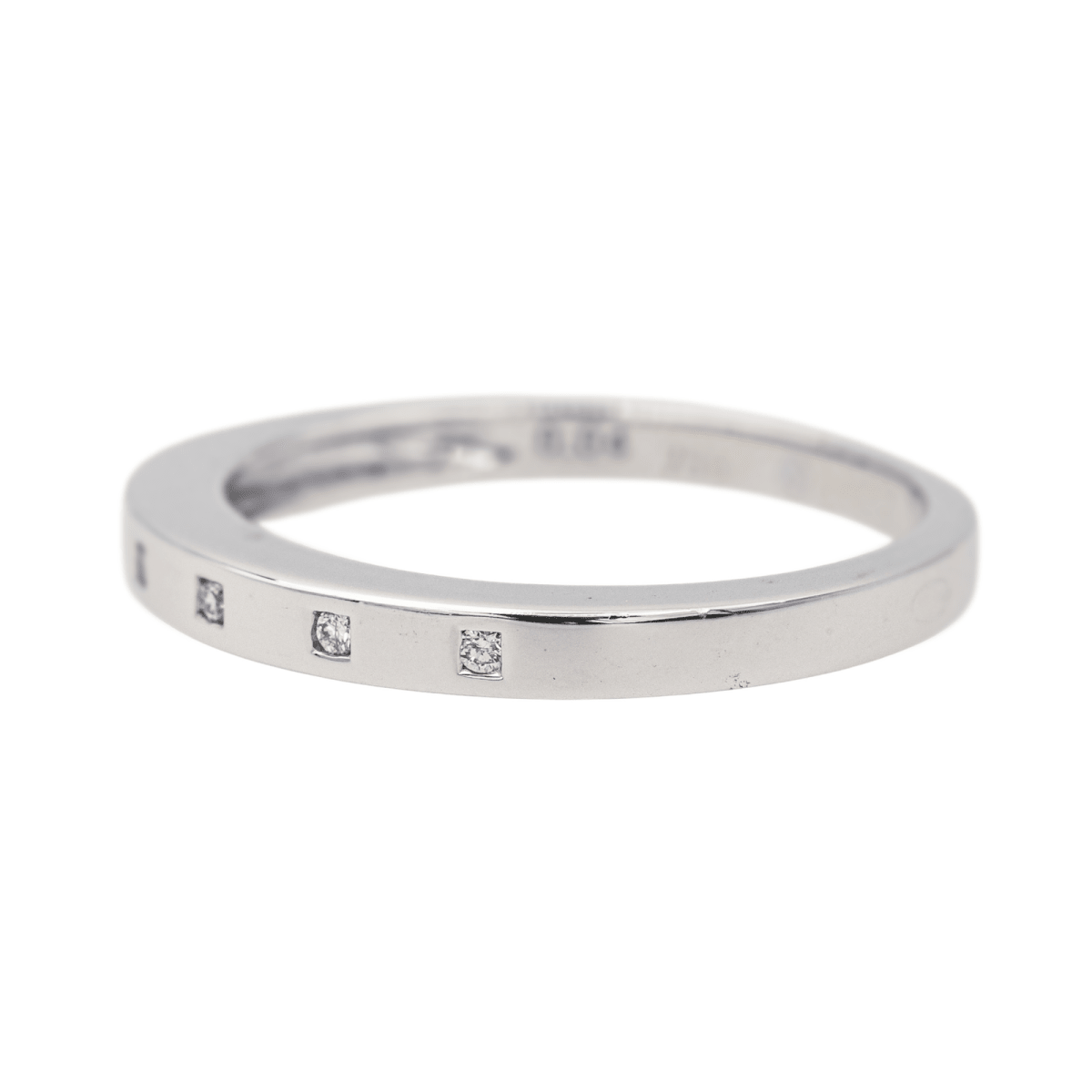 Bague Alliance en or blanc et diamants - Castafiore