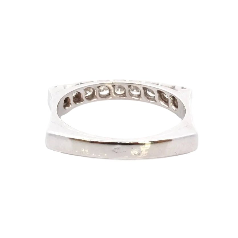 Bague Alliance en or blanc et diamants - Castafiore