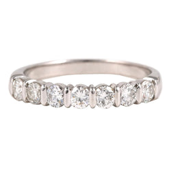 Bague Alliance en or blanc et diamants - Castafiore