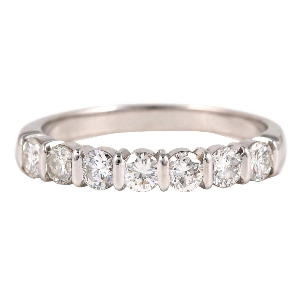 Bague Alliance en or blanc et diamants - Castafiore
