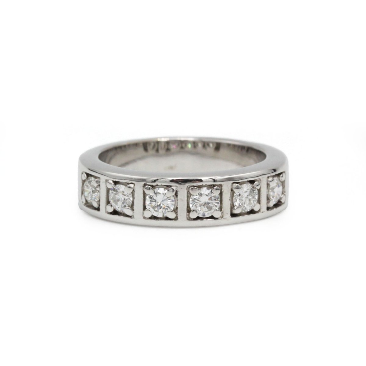 Bague Alliance en or blanc et diamants - Castafiore