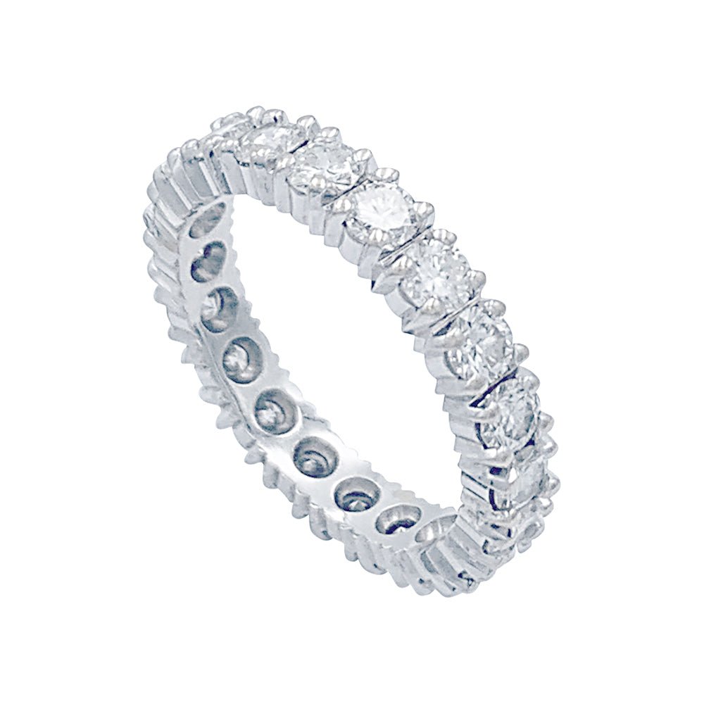 Bague Alliance en or blanc et diamants - Castafiore