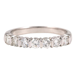 Bague Alliance en or blanc et diamants - Castafiore
