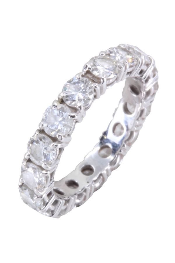 Bague Alliance en or blanc et diamants - Castafiore