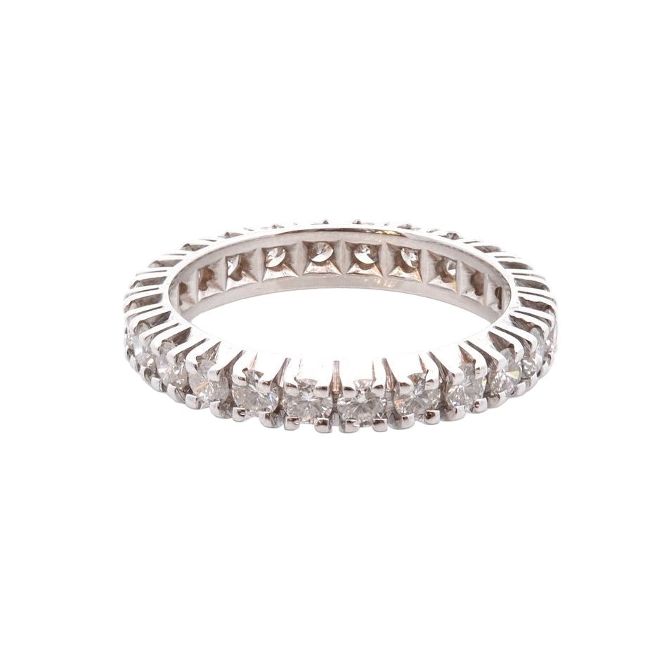 Bague Alliance en or blanc et diamants - Castafiore