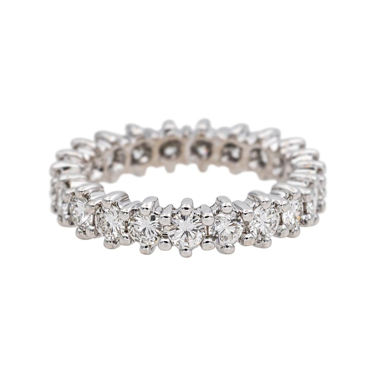 Bague Alliance en or blanc et diamants - Castafiore