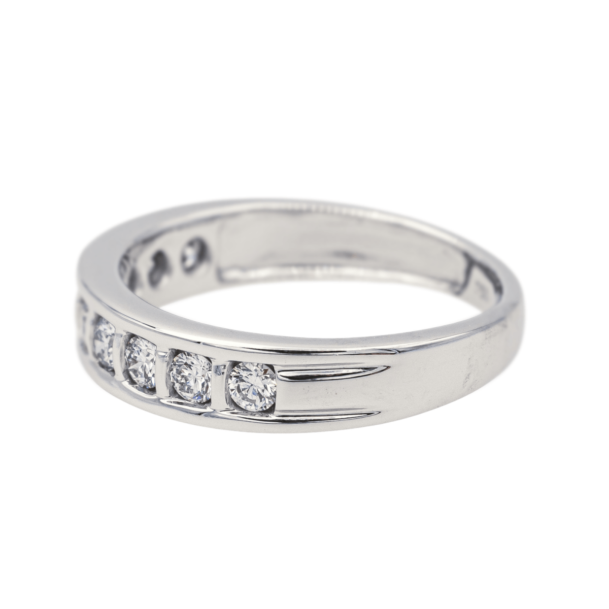 Bague Alliance en or blanc et diamants - Castafiore