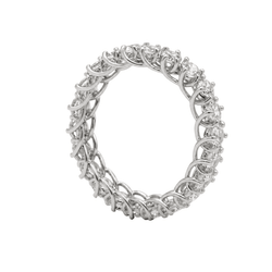 Bague Alliance en or blanc et diamants - Castafiore