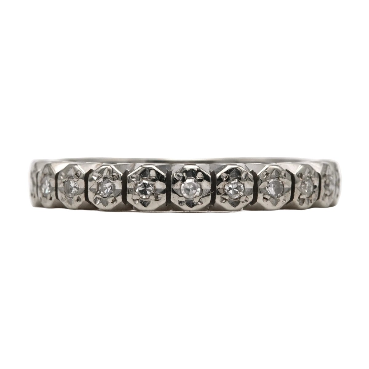 Bague Alliance en or blanc et diamants