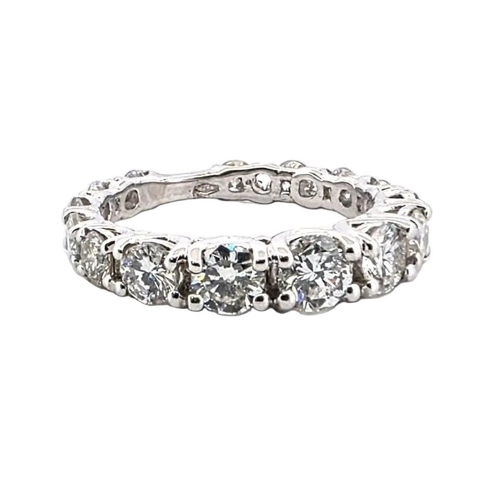 Bague Alliance en or blanc et diamants - Castafiore