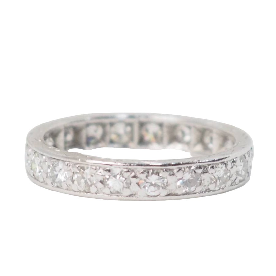 Bague Alliance en or blanc et diamants - Castafiore