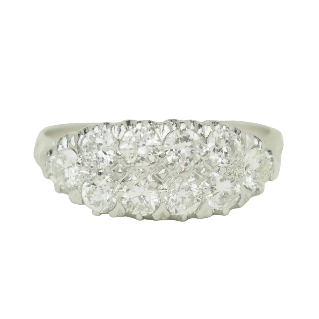Bague Alliance en or blanc et diamants - Castafiore