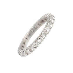 Bague Alliance en or blanc et diamants - Castafiore