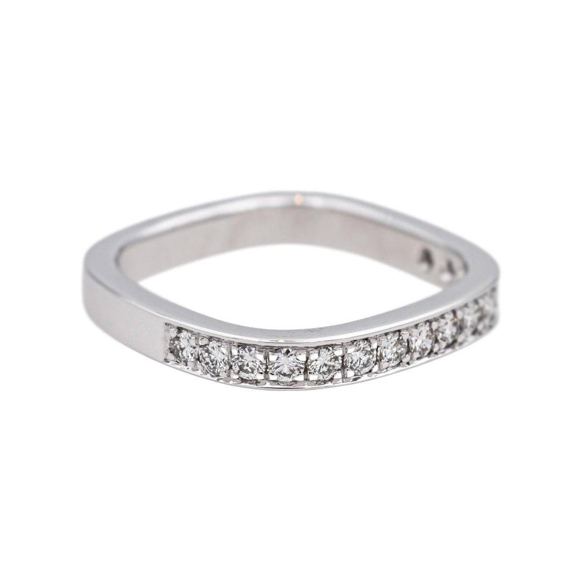 Bague Alliance en or blanc et diamants - Castafiore