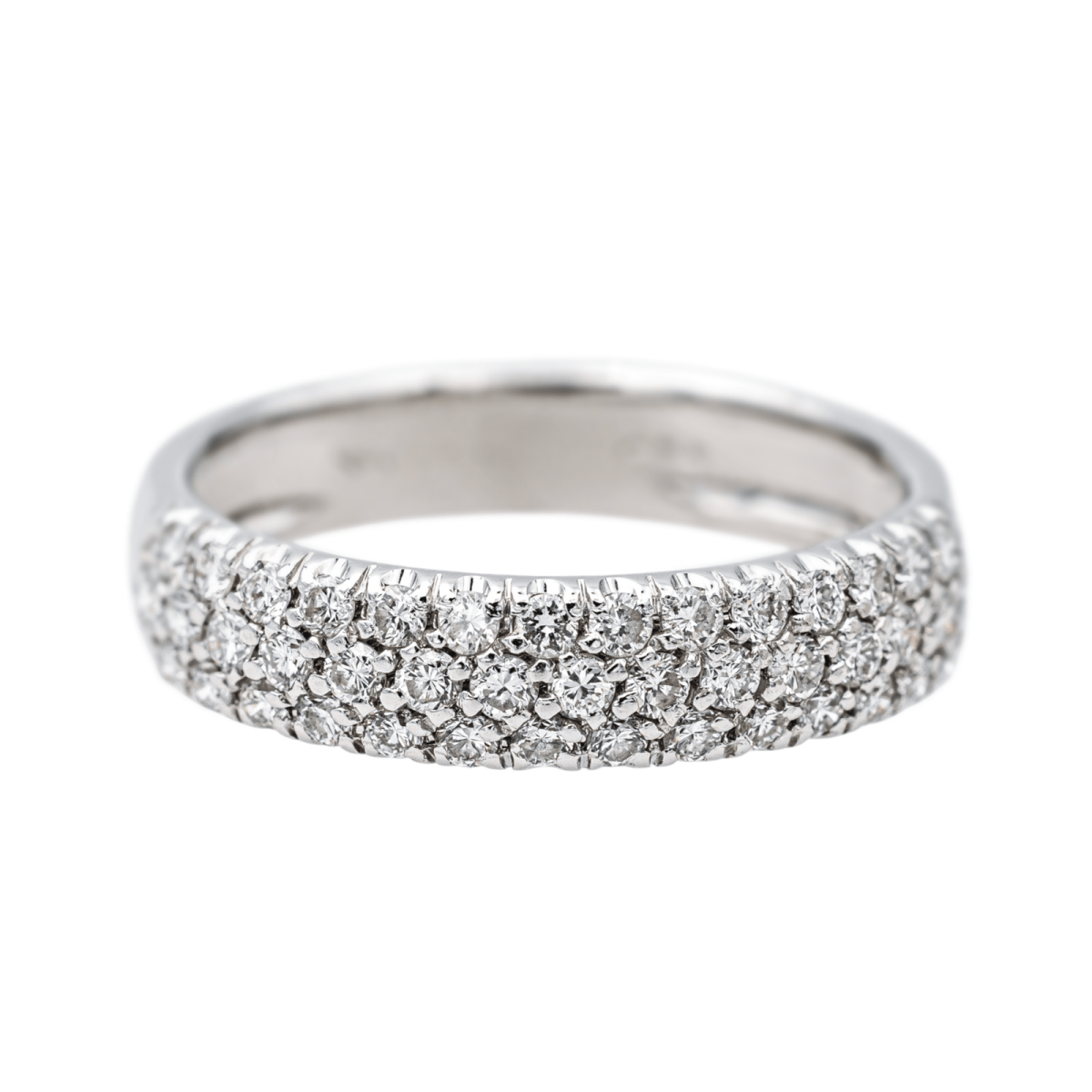 Bague Alliance en or blanc et diamants - Castafiore