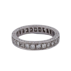 Bague Alliance en or blanc et diamants - Castafiore