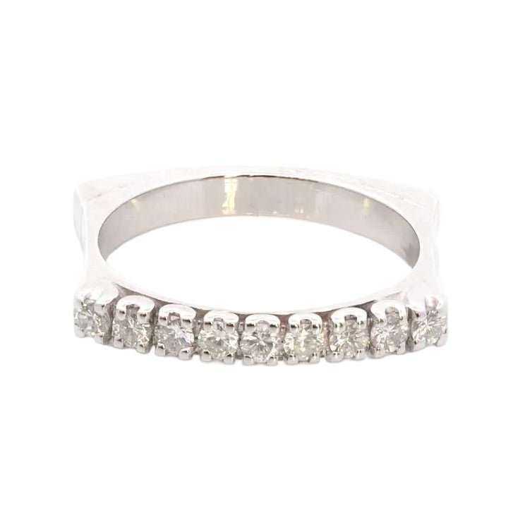 Bague Alliance en or blanc et diamants - Castafiore