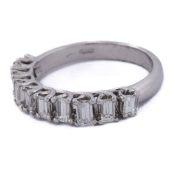 Bague Alliance en or blanc et diamants - Castafiore