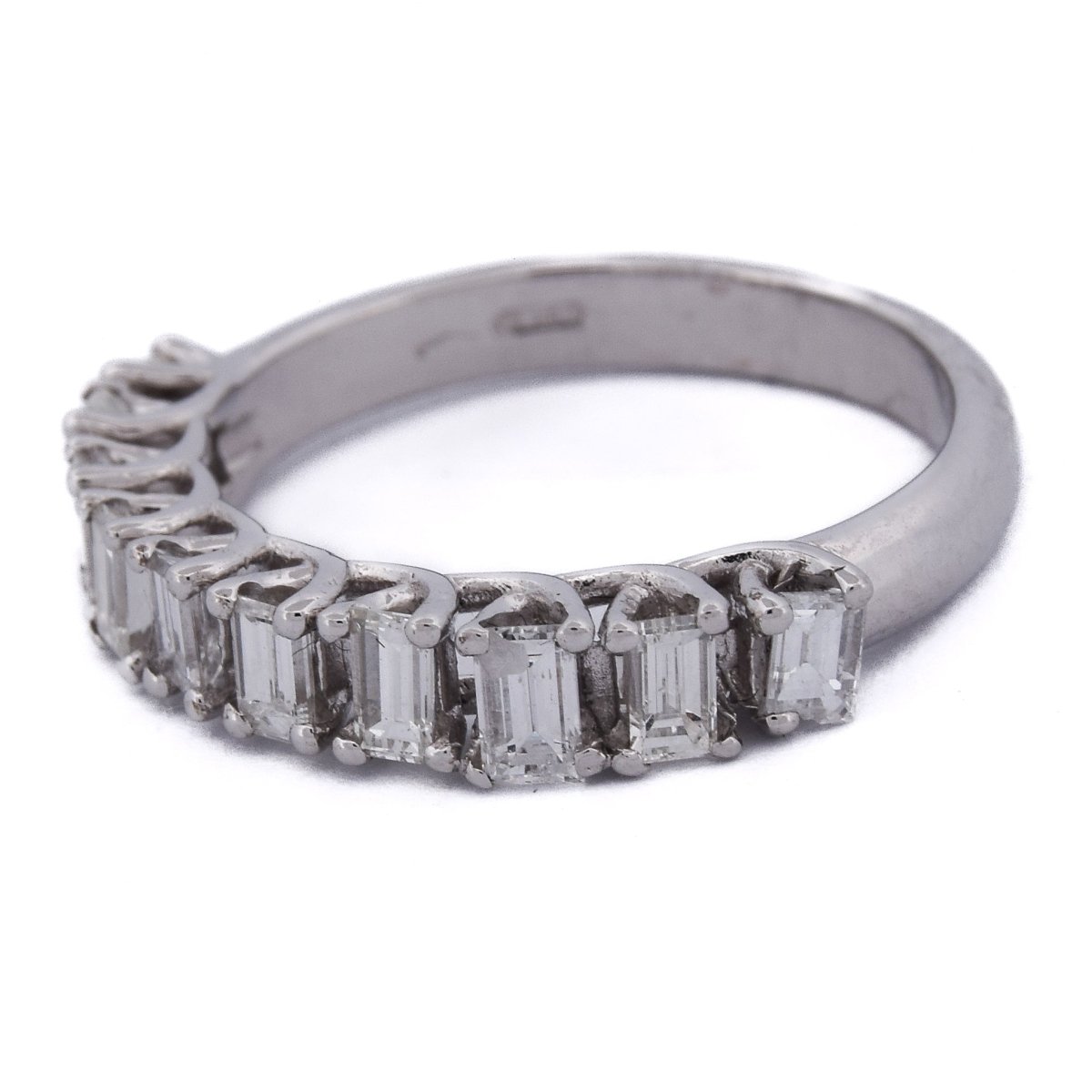 Bague Alliance en or blanc et diamants - Castafiore