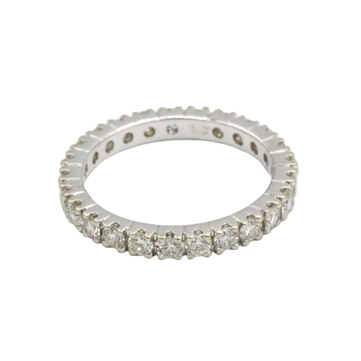 Bague Alliance en or blanc et diamants - Castafiore