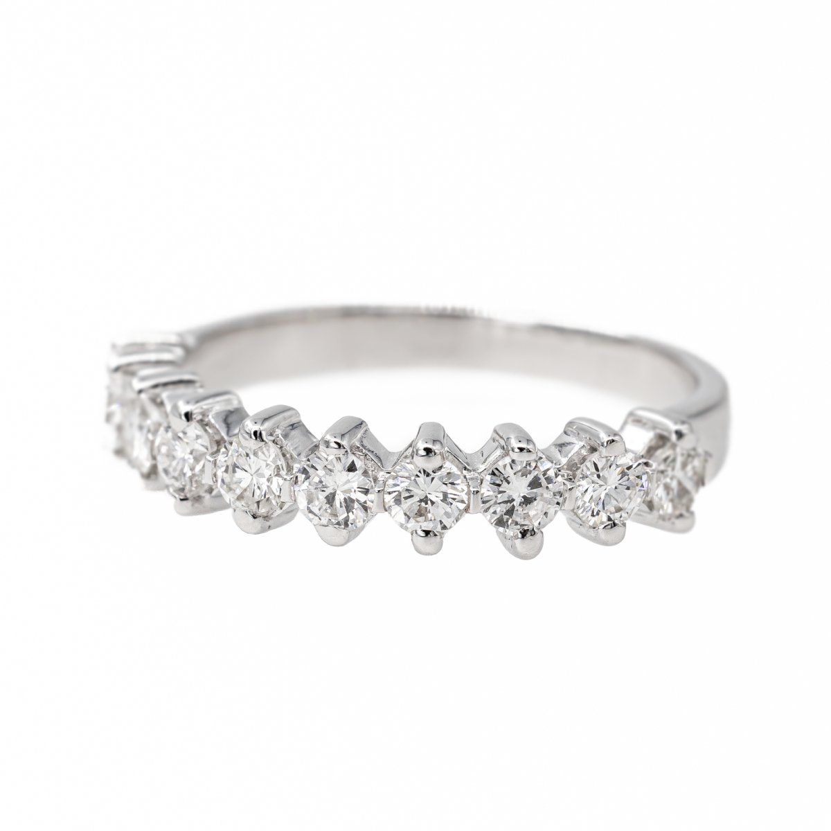 Bague alliance en or blanc et diamants - Castafiore