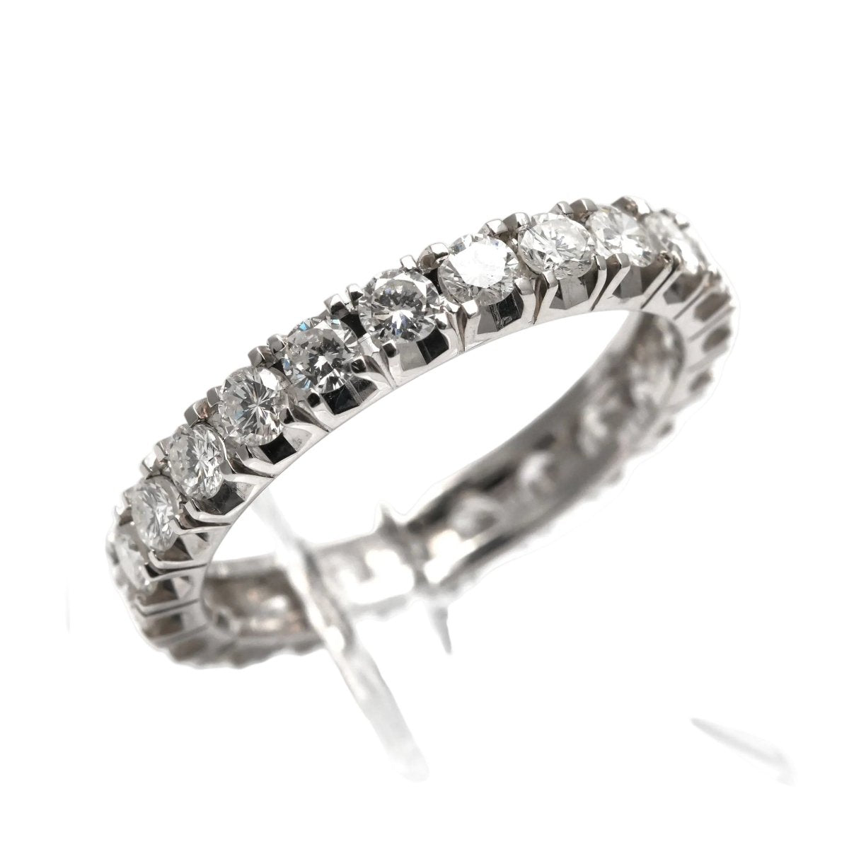 Bague Alliance en or blanc et diamants - Castafiore